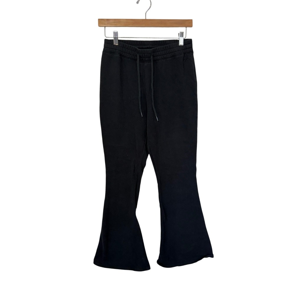 Hollister Womens Black Flare Sweatpants Small Ultra High Rise‎ Fleece
